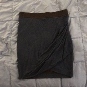 Express Navy Blue Ruched Stretchy Mini Skirt!